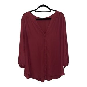 NYDJ Burgundy Blouse
